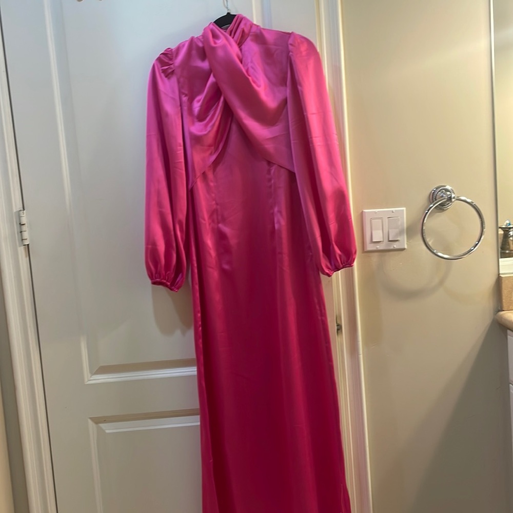Asos hot pink maxi dress